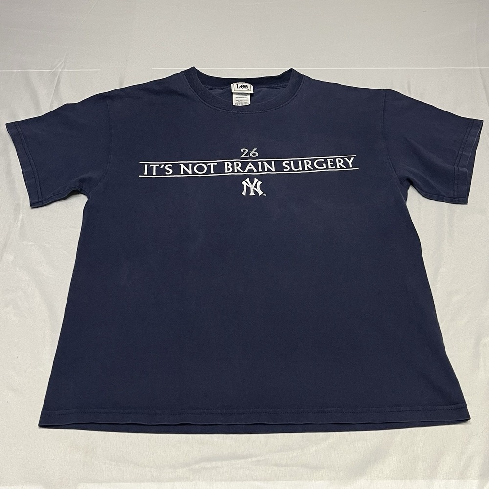 Y2K Lee Sport New York Yankees World Series It's Not Brain Surgery T-shirt M